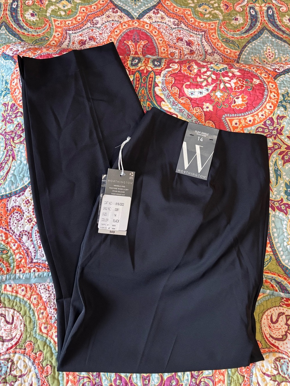 Worthington Black Tailored Dress Pants